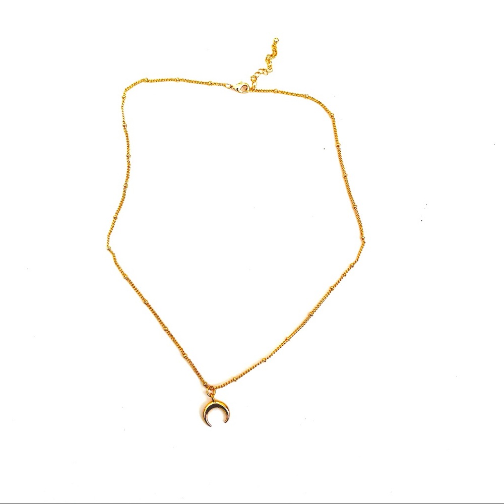 •MIX N’ MATCH 2/$20• Gold-tone moon necklace